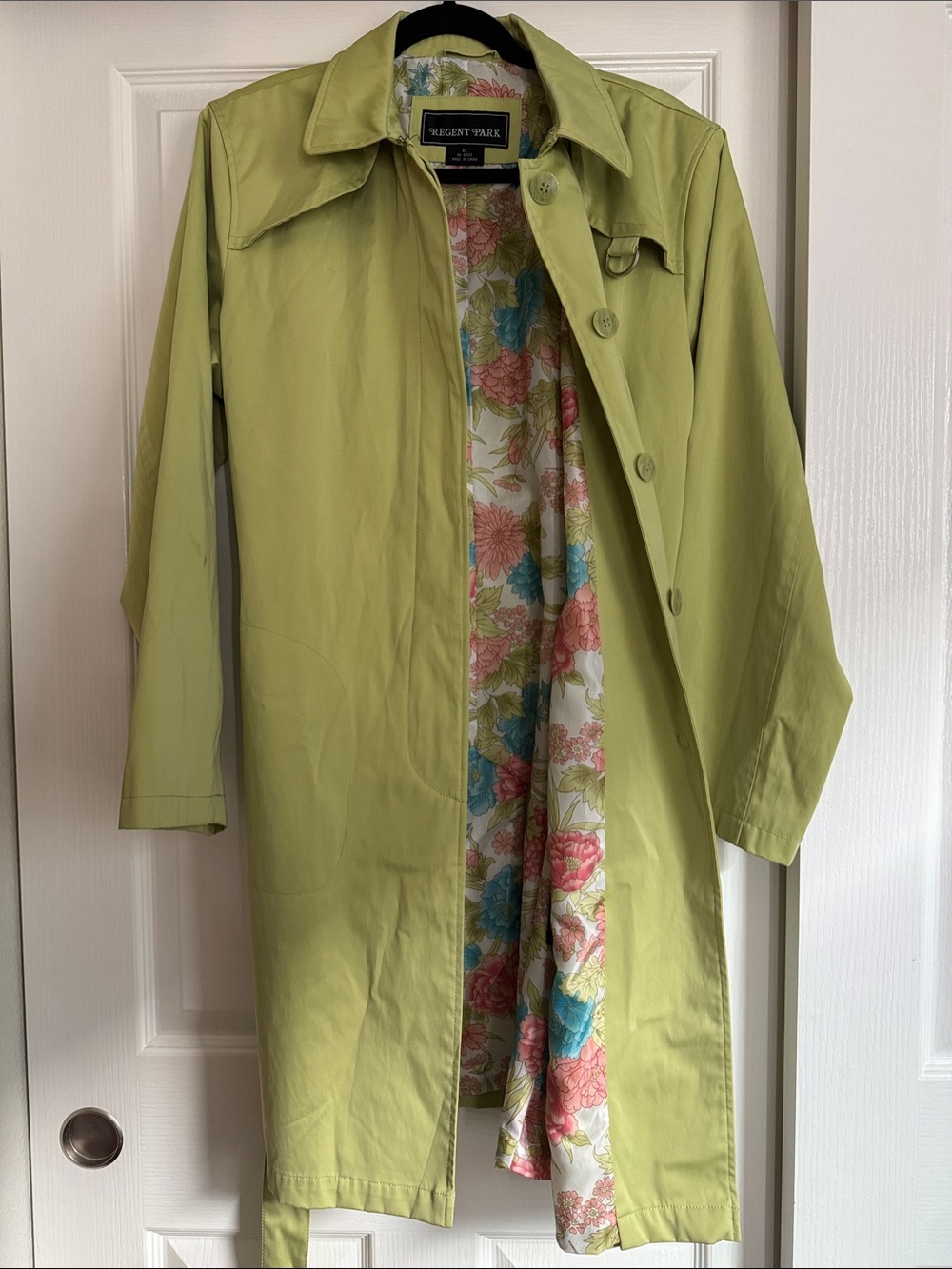 Regent Park Lime Green Trench Coat